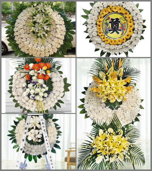 四川成都彭州市新兴镇龙怀村花圈速递